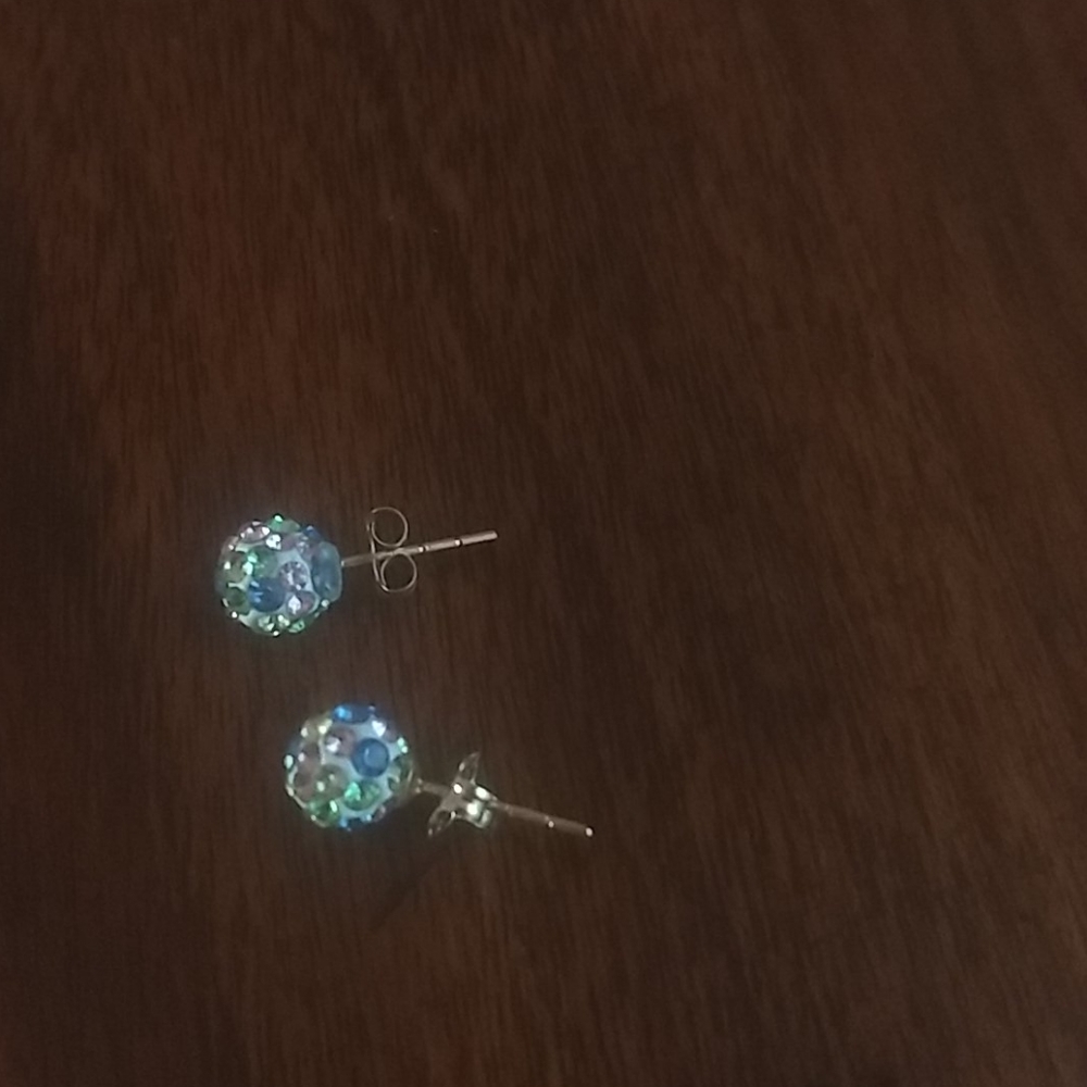 14k stamped pave earrings